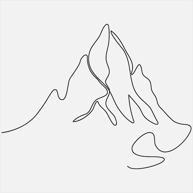 続行線 手描きベクトルイラスト マウンテンアート