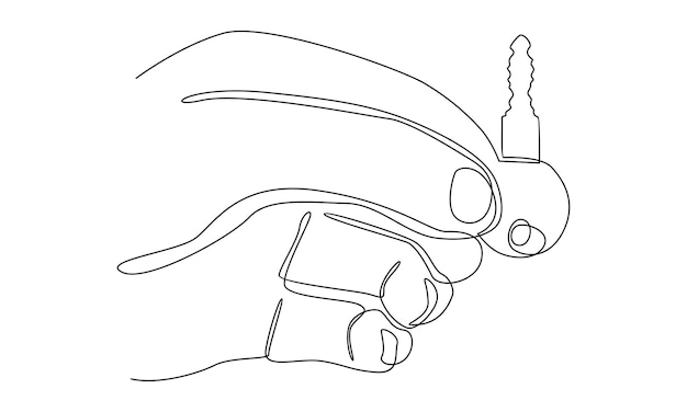 열쇠를 들고 있는 손의 연속선