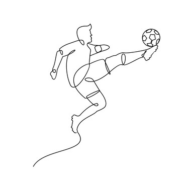 Handwriting text writing Kick Off. Concept meaning start or resumption of  football match in which player kicks ball. Stock Illustration