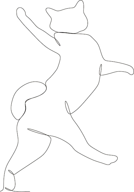 continuous line of a mother playing with her child outside the house
