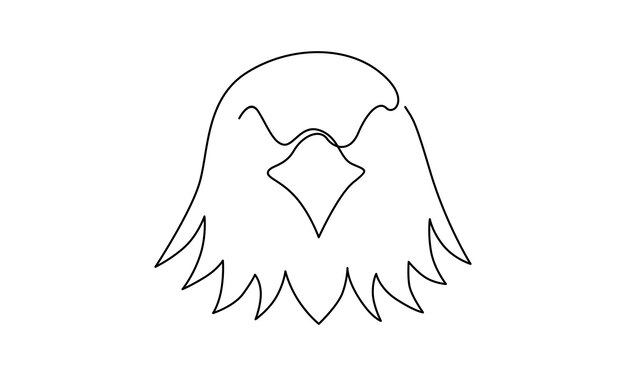 Непрерывная линия иллюстрации орла