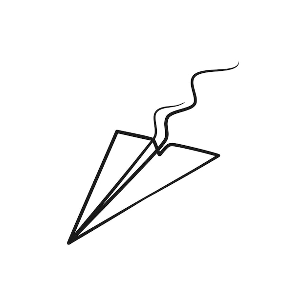 Continuous one line art drawing of paper plane