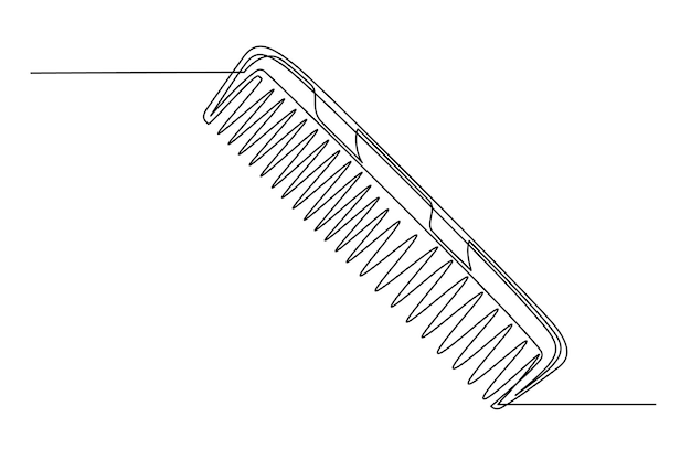 Vector continuous one line barber comb