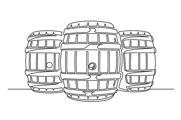 Continuous one line barrel keg