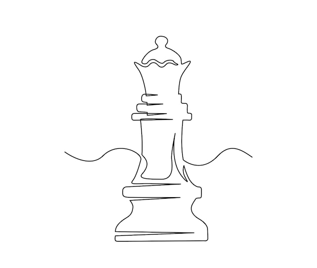 Premium Vector  Hand drawn chess king and queen