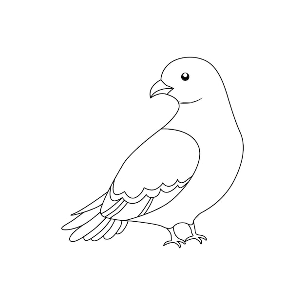 Continuous one line drawing of dove bird Beautiful pigeons bird symbol