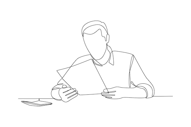 continuous one line drawing financial administration concept doodle vector illustration