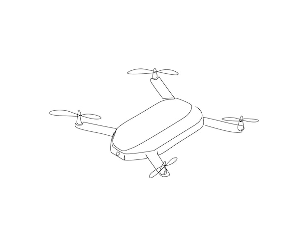 飛行する無人機の連続一線図