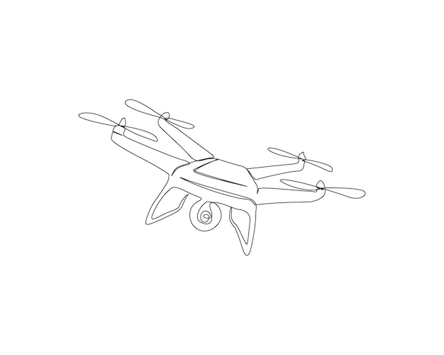 飛行する無人機の連続一線図