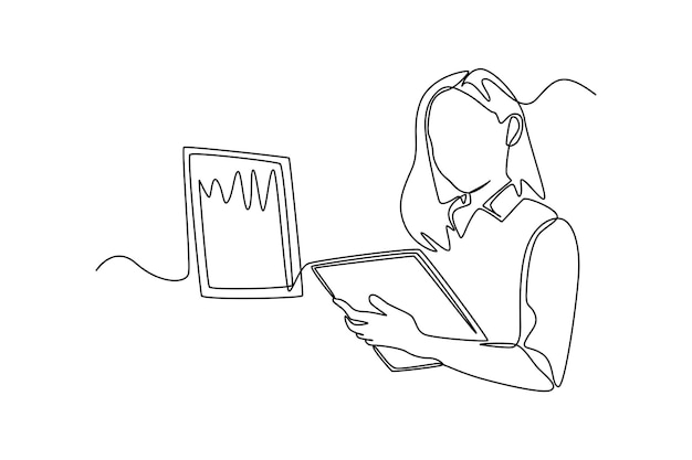 Single one line drawing happy boy wearing headset playing online video game  on his computer. E-sports game concept. Continuous line draw design graphic  vector illustration. 18921447 Vector Art at Vecteezy