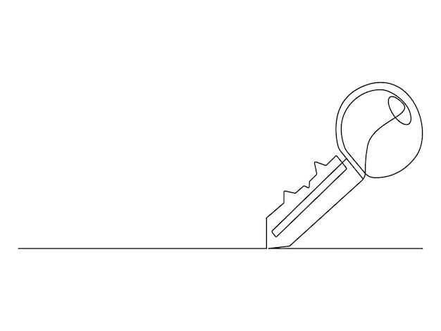 キーベクトルイラストの連続一線図プレミアムベクトル