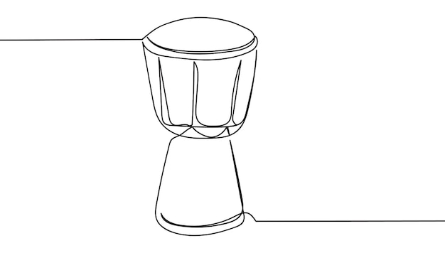 ボンゴ楽器の連続一線画