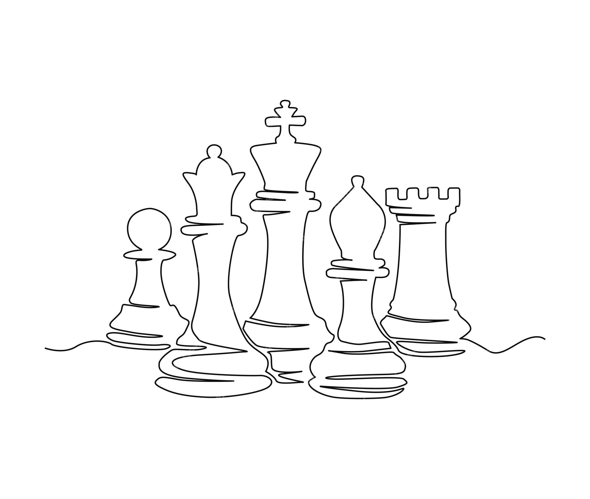 Sketch of a king chess piece Stock Vector