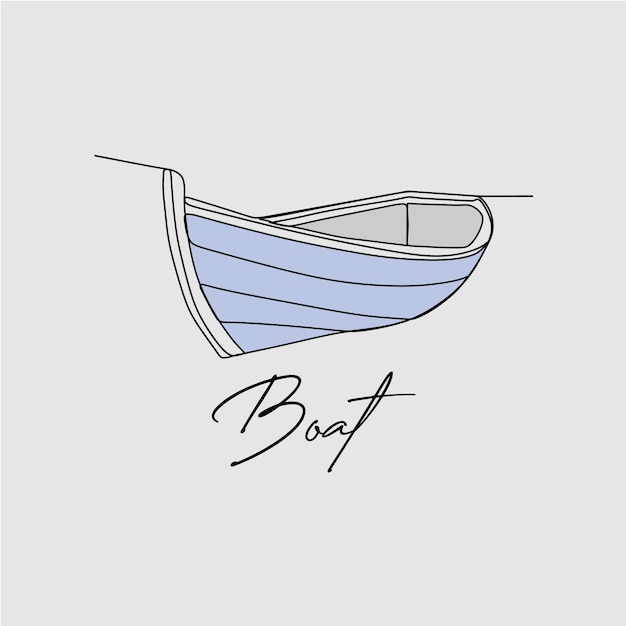 Continuous one line drawing of sailboat Business icon Vector illustration