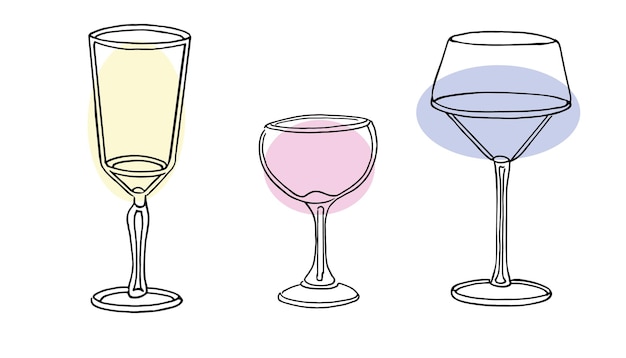 Vettore disegno continuo di una linea di due bicchieri di vino rosso concetto lineare minimalista di celebrare e rallegrare tratto modificabile illustrazione vettoriale