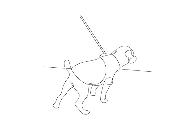 Continuous one line drawing Urban Pet concept Doodle vector illustration