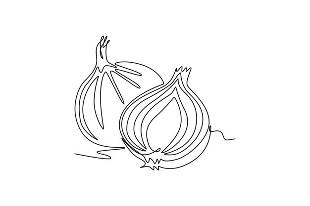 コンティニュア・ワン・ライン・ドローイング (Continue One-Line Drawing) は農園のロゴアイデンティティのための健康的な新鮮さのオーガニック・ボルブ・ニンジン新鮮な普通のニンジンコンセプト野菜のアイコン単一のライン・ドロイングデザインベクトル・グラフィックイラストレーションです
