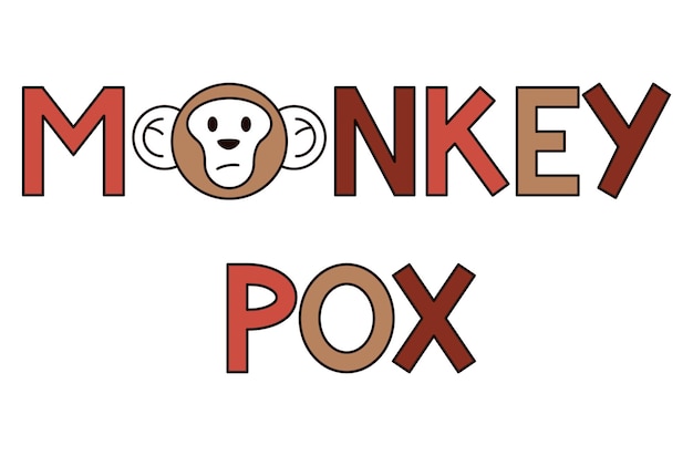 Contour letter of the monkey pox sign