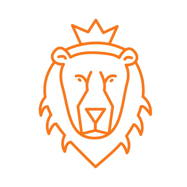 Contour logo lion beast