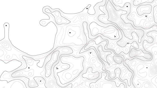 Contour map background vector geography scheme and terrain light topography grid map