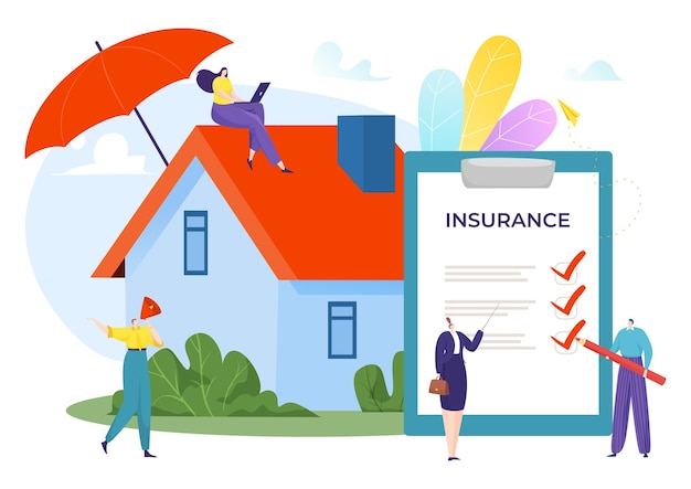 Contract for home real estate insurance safe illustration