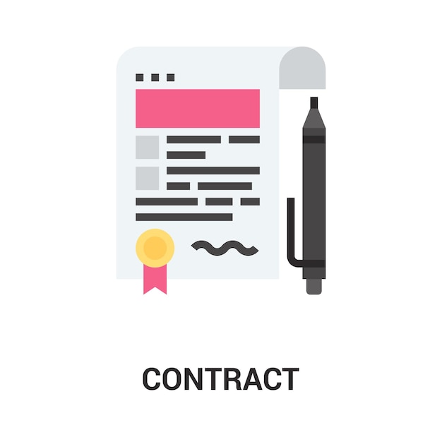 Contract icon concept