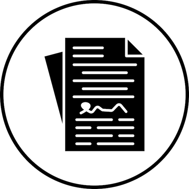 Векторное изображение значка контракта может быть использовано для запуска