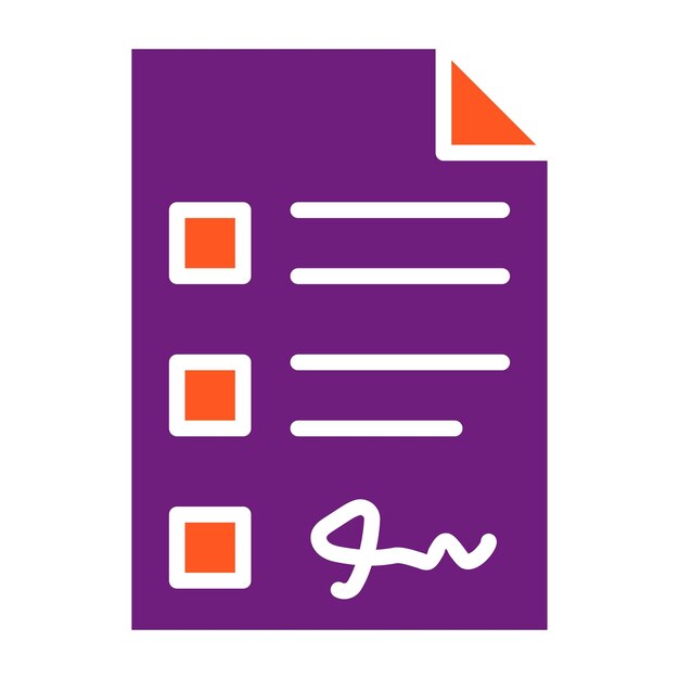Contractformulier Vector Icon Design Illustratie
