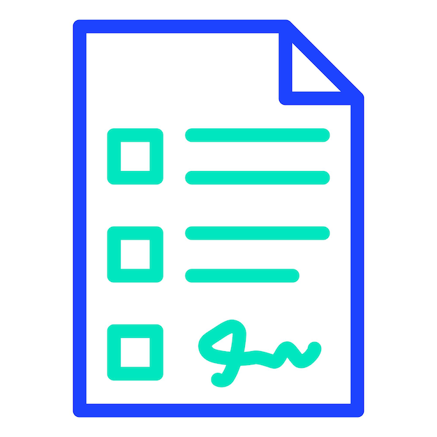 Contractformulier Vector Icon Design Illustratie
