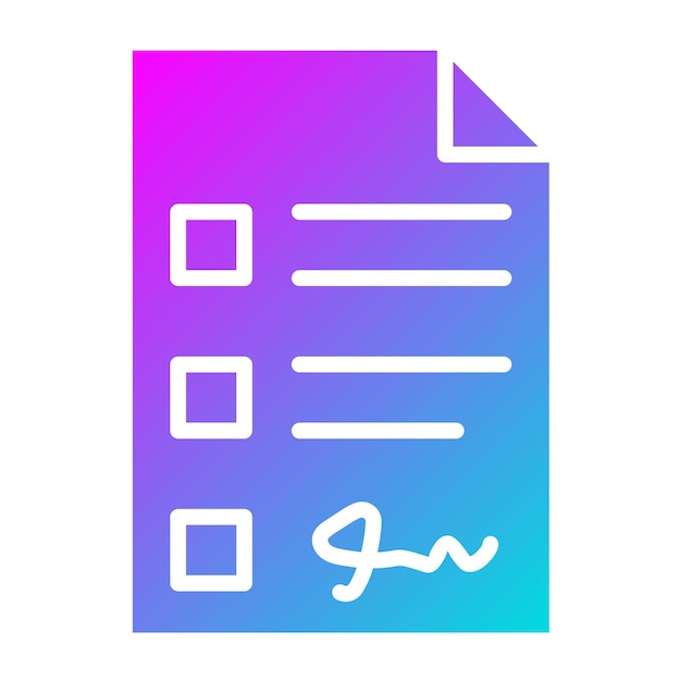 Contractformulier Vector Icon Design Illustratie