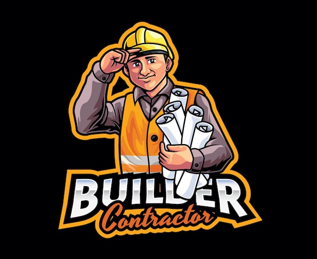 Contractor Mascot Logo Design