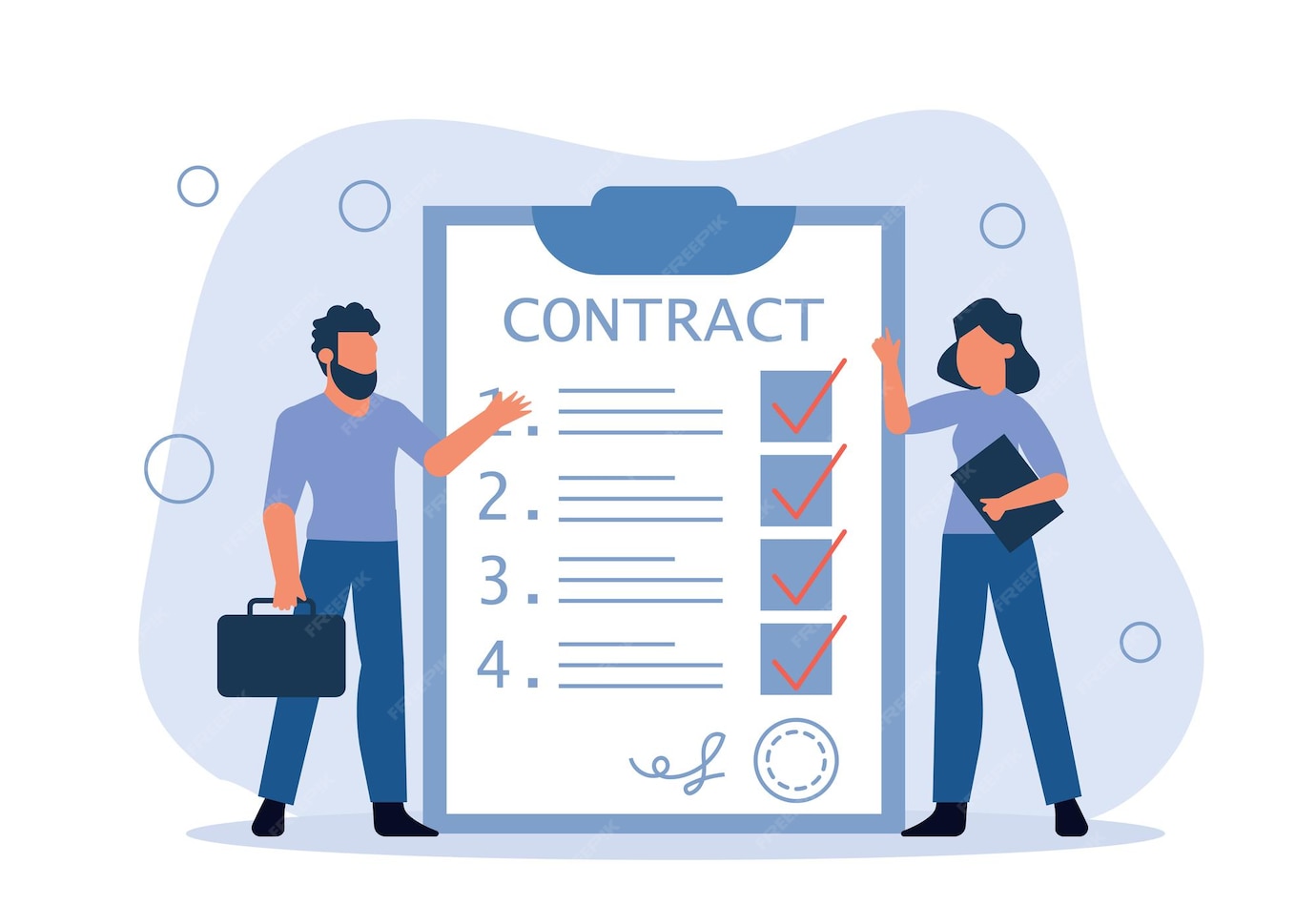 Premium Vector A Contractual Agreement Between An Employee And An premium-vector-a-contractual-agreement-between-an-employee-and-an