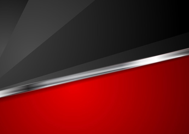 Contrast red and black background with metallic stripe