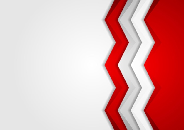 Vector contrast red and grey tech arrows background