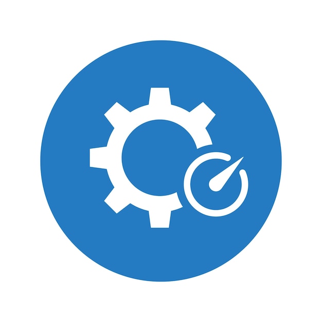 control efficiency performance icon blue color design