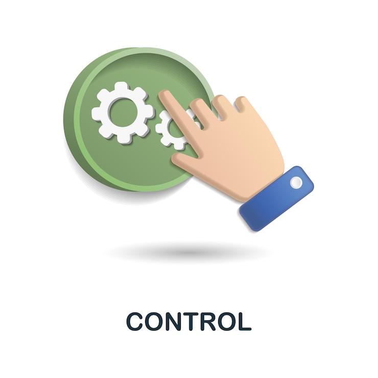 Vector control icon 3d illustration from digitalization collection creative control 3d icon for web design templates infographics and more