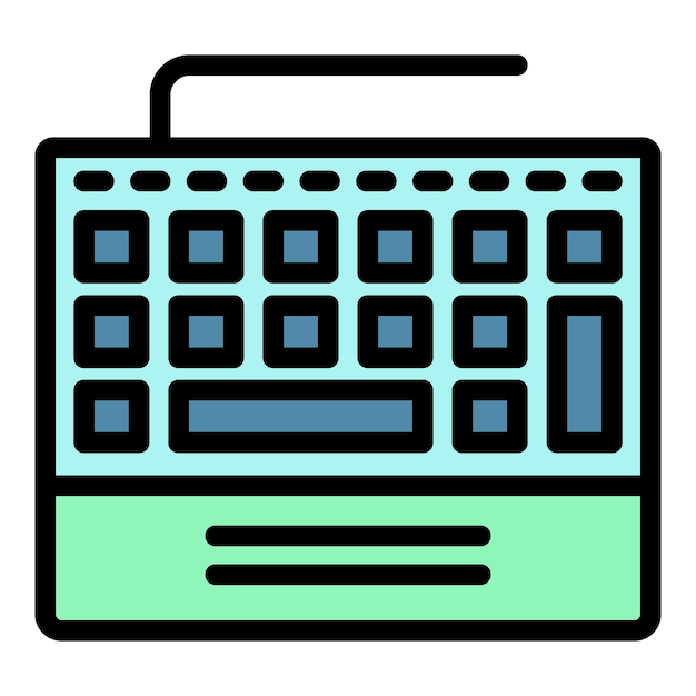 Control keyboard icon Outline control keyboard vector icon color flat isolated