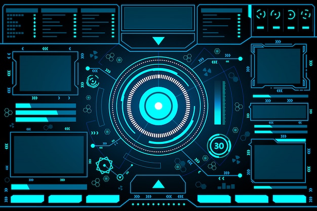 Control panel abstract Technology Interface hud 