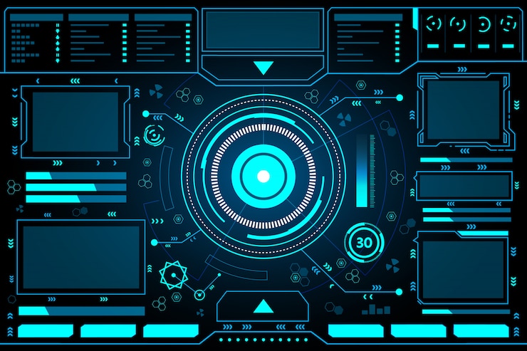 Vector control panel abstract technology interface hud 