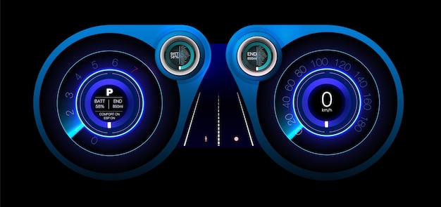 Design del pannello di controllo il sistema di frenatura automatico evita incidenti stradali da incidenti stradali