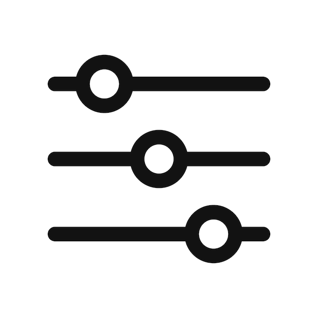 Control Sliders Icon Ideaal voor aanpassingen en aanpassingen