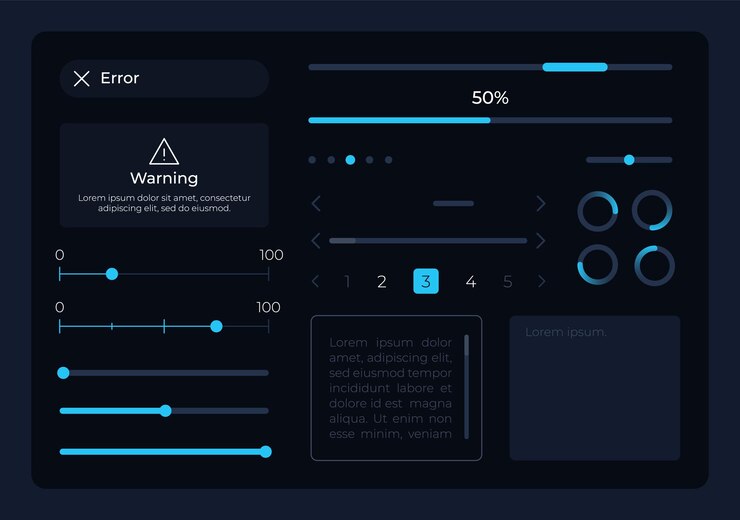 Vector control ui elements kit