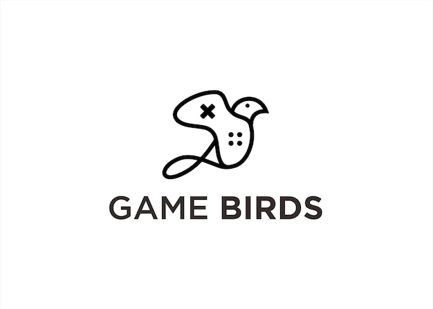 Controller bird logo design vector illustration