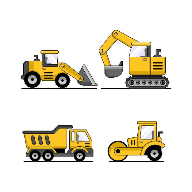 contructions trucks vector design illustration