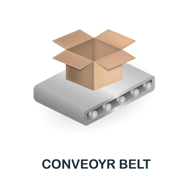 Conveoyr Belt icoon 3d illustratie uit constructie instrumenten collectie Creative Conveoyr Belt 3d icoon voor web design templates infographics en meer