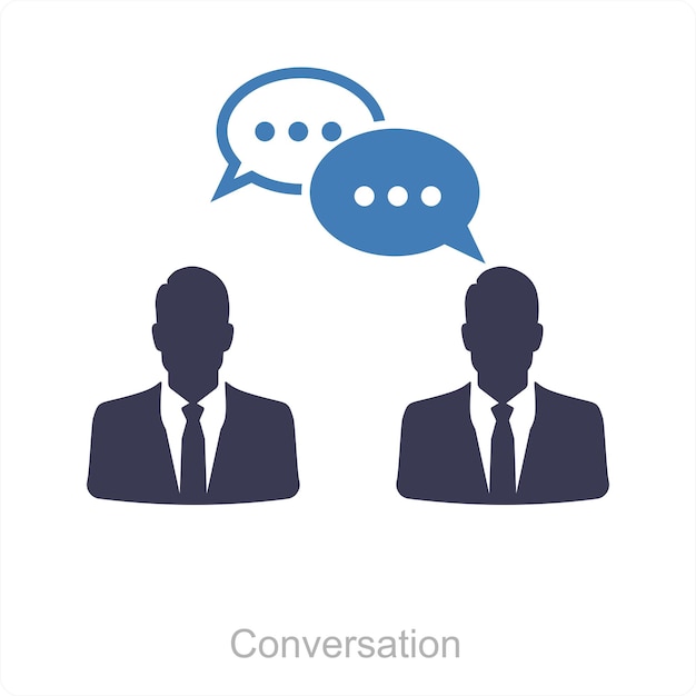 Conversation and meeting icon concept