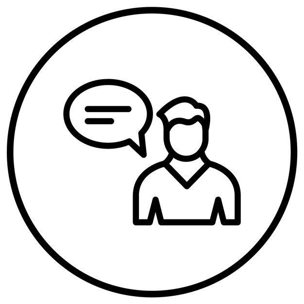 Иллюстрация дизайна иконы векторного разговора