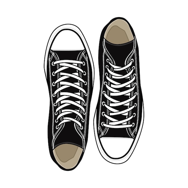 Converse Schoen Lage Vector Afbeelding En Illustratie