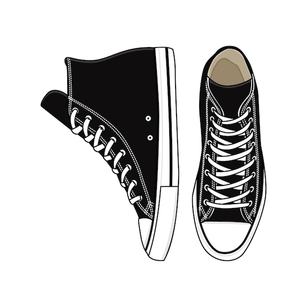 Converse schoenen Hight Vectro afbeelding en illustratie