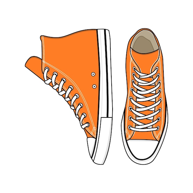 Converse Shoes Hight 벡터 이미지 및 일러스트